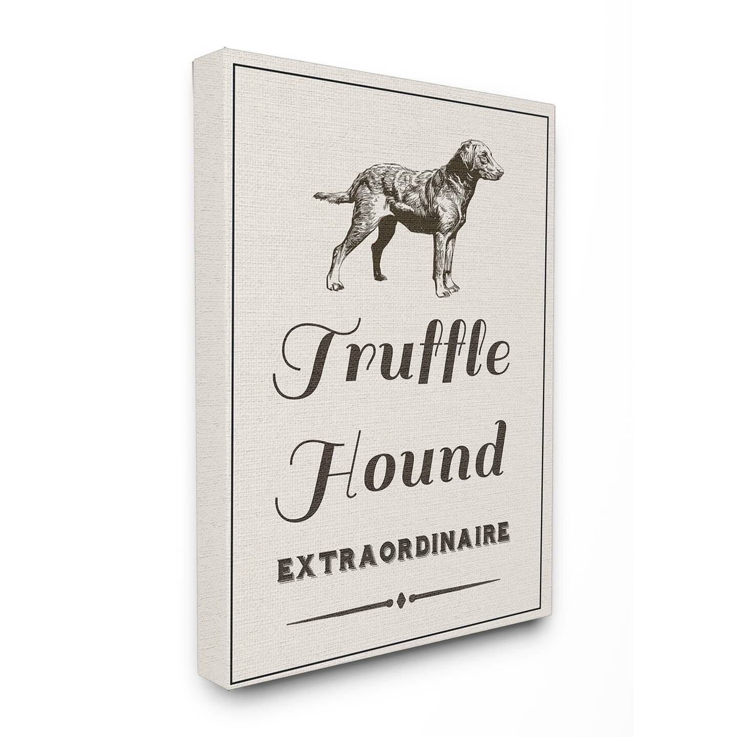 Stupell Truffle Hound Extraordinaire Stretched Canvas Wall Art 30 x 40