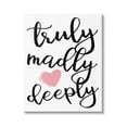 thumbnail image 1 of Stupell Truly Madly Deeply Romantic Heart Holiday Painting Gallery Wrapped Canvas Print Wall Art, 1 of 5