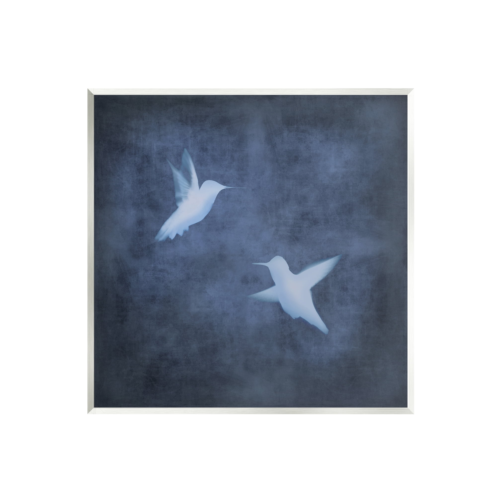 Stupell Two Birds Blue Abstract Silhouettes Animals & Insects Painting Wall Plaque Unframed Art Print Wall Art