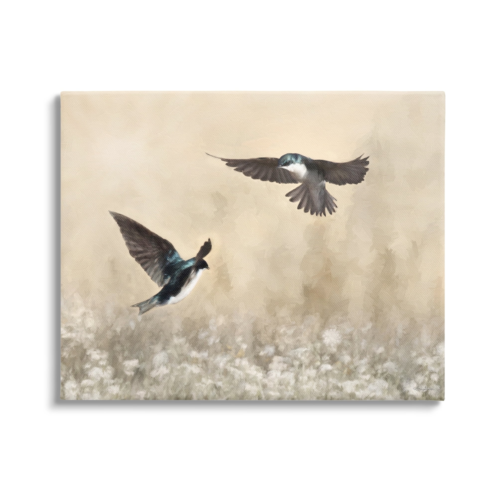 Stupell Two Birds Flying Nature Wildlife Animals & Insects Photography Gallery Wrapped Canvas Print Wall Art