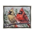 thumbnail image 1 of Stupell Two Cardinals Perched Winter Trees Animals & Insects Painting Gray Floater Framed Art Print Wall Art, 1 of 6