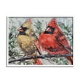 thumbnail image 1 of Stupell Two Cardinals Perched Winter Trees Animals & Insects Painting White Framed Art Print Wall Art, 1 of 7