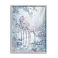 thumbnail image 1 of Stupell Unicorn Magical Forest Meadow Fairy Tales & Fantasy Painting Gray Framed Art Print Wall Art, 1 of 8