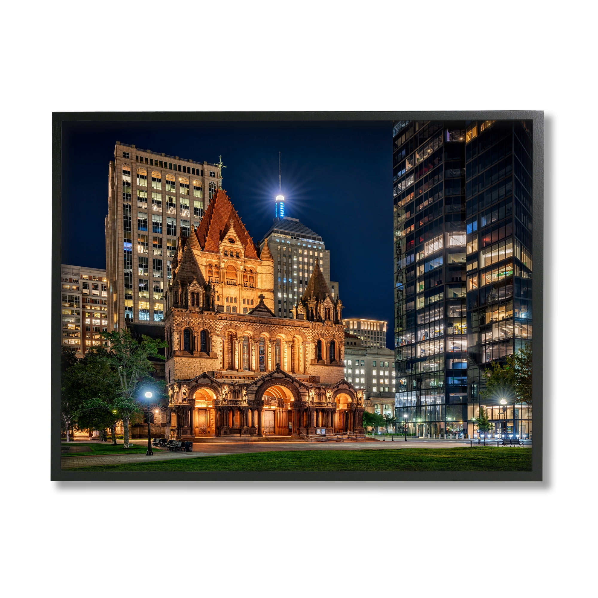Stupell Urban Cityscape Architecture Buildings Landscape Photography Black Framed Art Print Wall Art