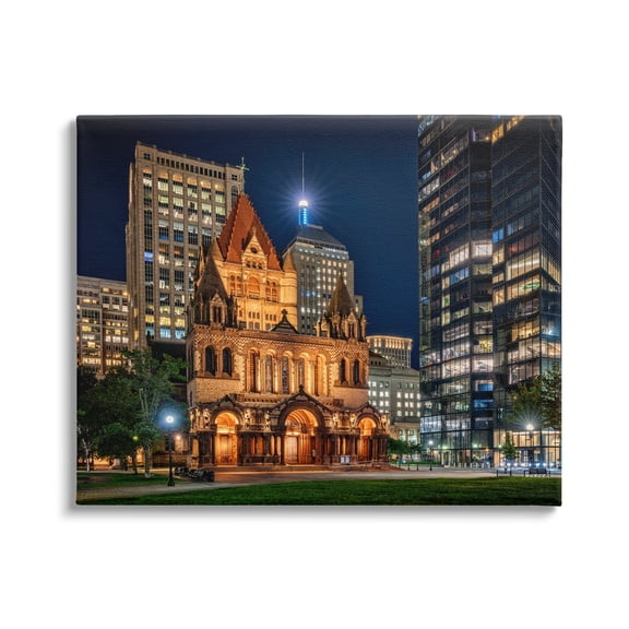 Stupell Urban Cityscape Architecture Buildings Landscape Photography Gallery Wrapped Canvas Print Wall Art