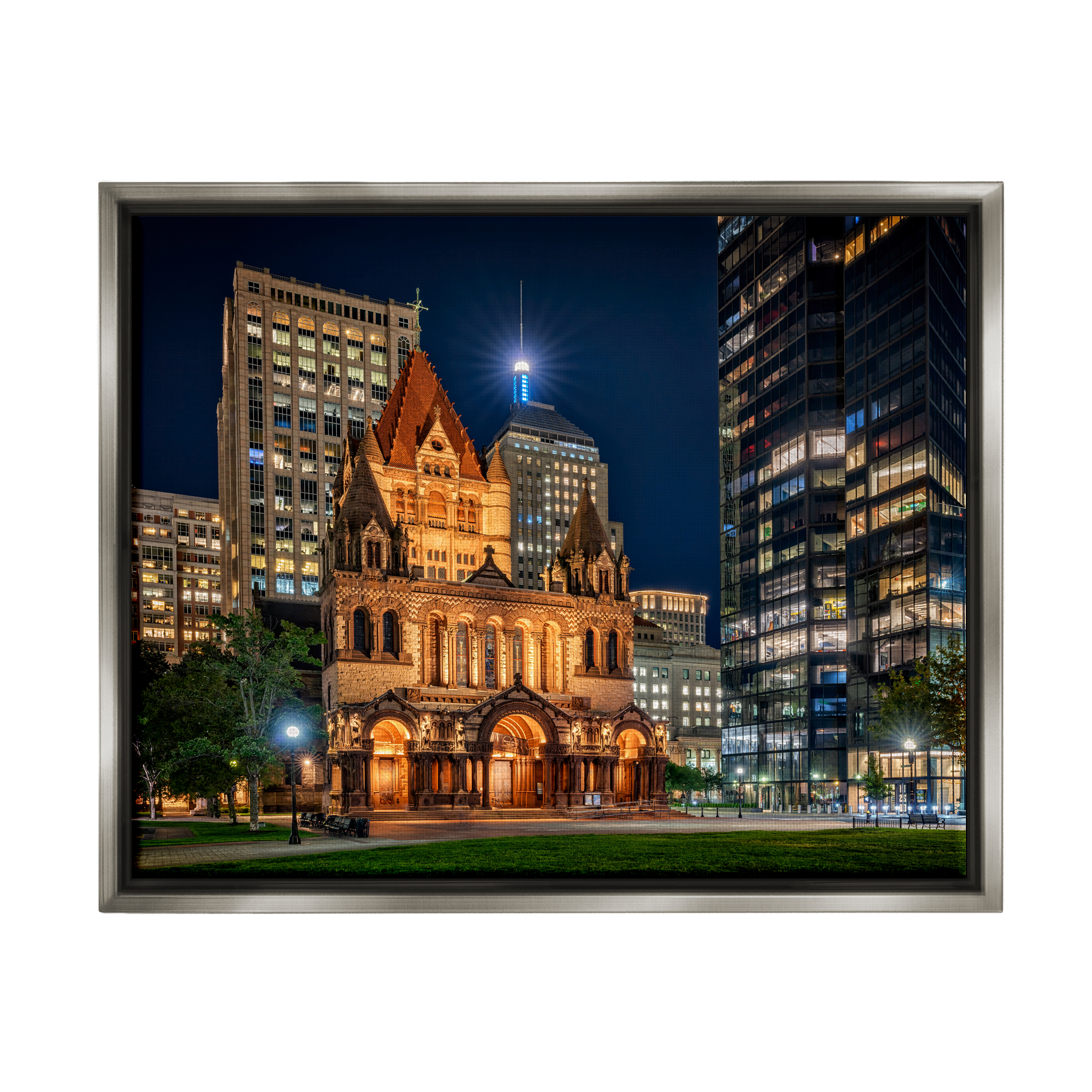 Stupell Urban Cityscape Architecture Buildings Landscape Photography Gray Floater Framed Art Print Wall Art
