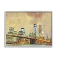 thumbnail image 1 of Stupell Urban Cityscape Bridge Metropolis Travel & Places Painting Gray Framed Art Print Wall Art, 1 of 7