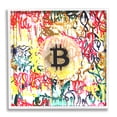 thumbnail image 1 of Stupell Urban Graffiti Bitcoin Symbol Beauty & Fashion Painting White Framed Art Print Wall Art, 1 of 7