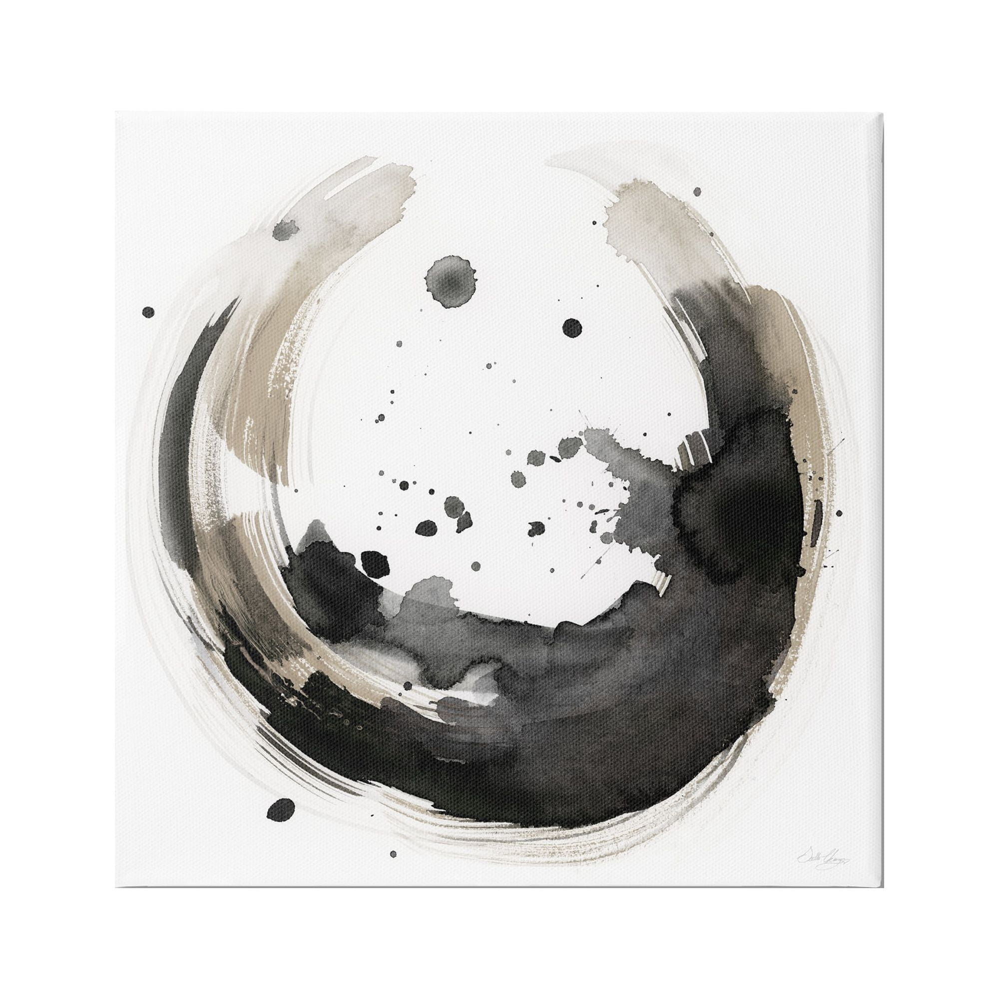 Stupell Urban Infinity Curved Abstract Painting Abstract Painting Gallery Wrapped Canvas Print Wall Art