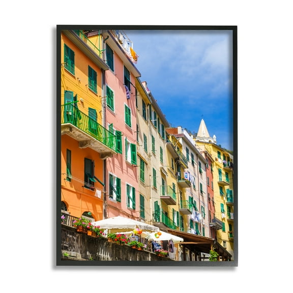 Stupell Urban Neighborhood Architecture Buildings Town & City Photography Black Framed Art Print Wall Art