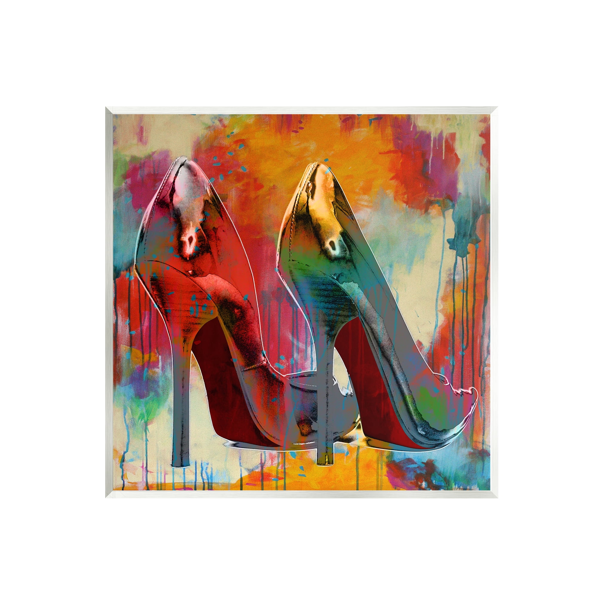 Stupell Urban Style Glam Heels Beauty & Fashion Painting Wall Plaque Unframed Art Print Wall Art