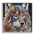 thumbnail image 1 of Stupell Urban Wolf Graffiti Face Portrait Animals & Insects Painting Gray Framed Art Print Wall Art, 1 of 7