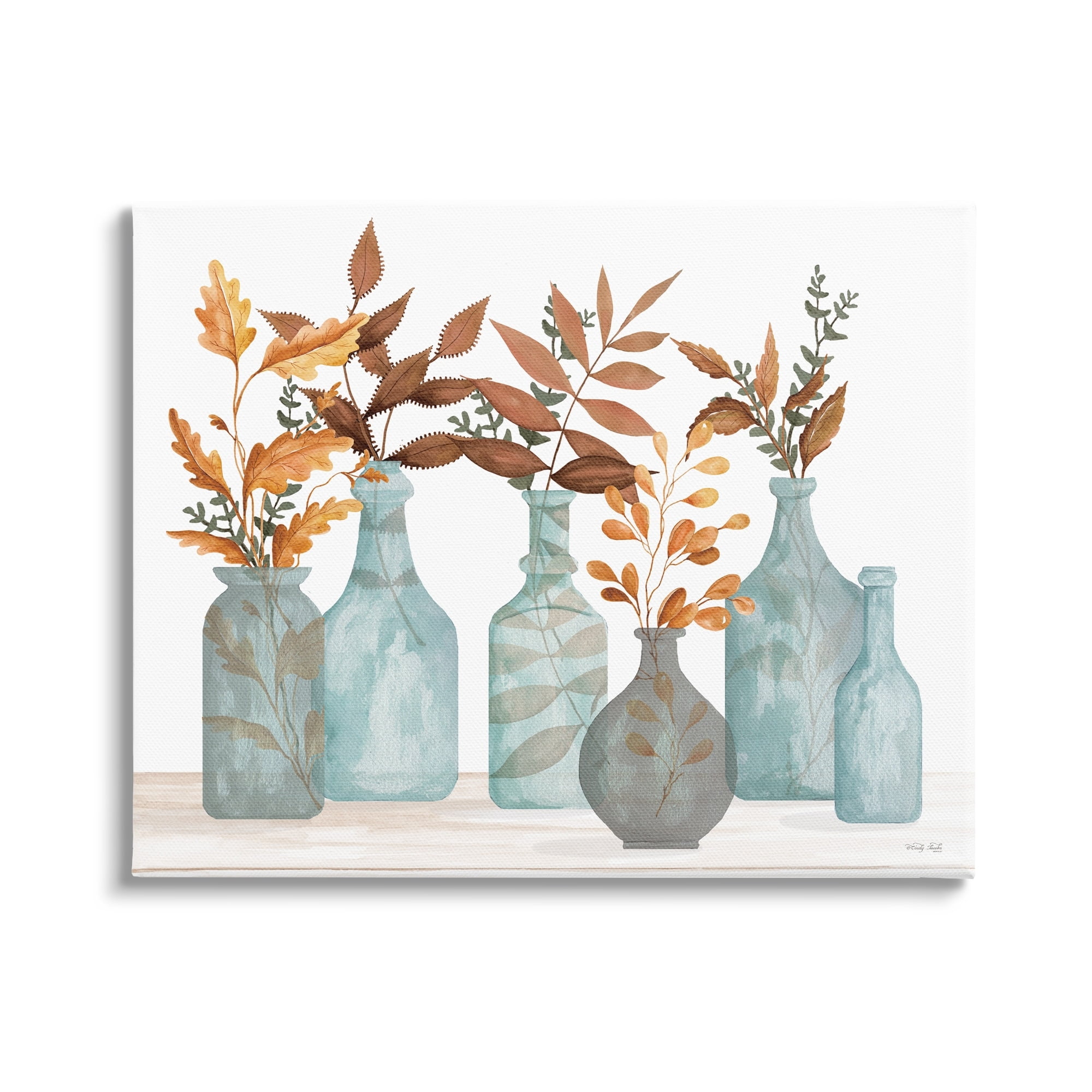 Stupell Varied Botanical Foliage Leaves Botanical & Floral Painting Gallery Wrapped Canvas Print Wall Art