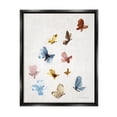thumbnail image 1 of Stupell Varied Butterflies Flutter Nature Animals & Insects Painting Black Floater Framed Art Print Wall Art, 1 of 6