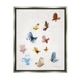 thumbnail image 1 of Stupell Varied Butterflies Flutter Nature Animals & Insects Painting Gray Floater Framed Art Print Wall Art, 1 of 6