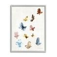 thumbnail image 1 of Stupell Varied Butterflies Flutter Nature Animals & Insects Painting Gray Framed Art Print Wall Art, 1 of 7
