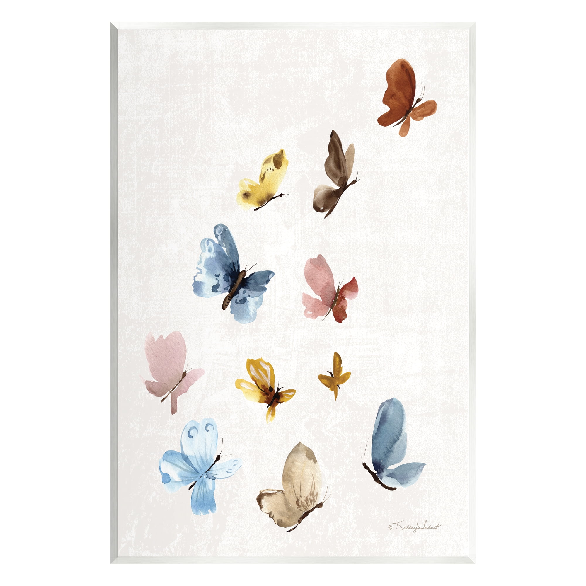 Stupell Varied Butterflies Flutter Nature Animals & Insects Painting Wall Plaque Unframed Art Print Wall Art