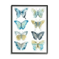 Stupell Varied Butterflies Insect Patterns Animals & Insects Painting Black Framed Art Print Wall Art