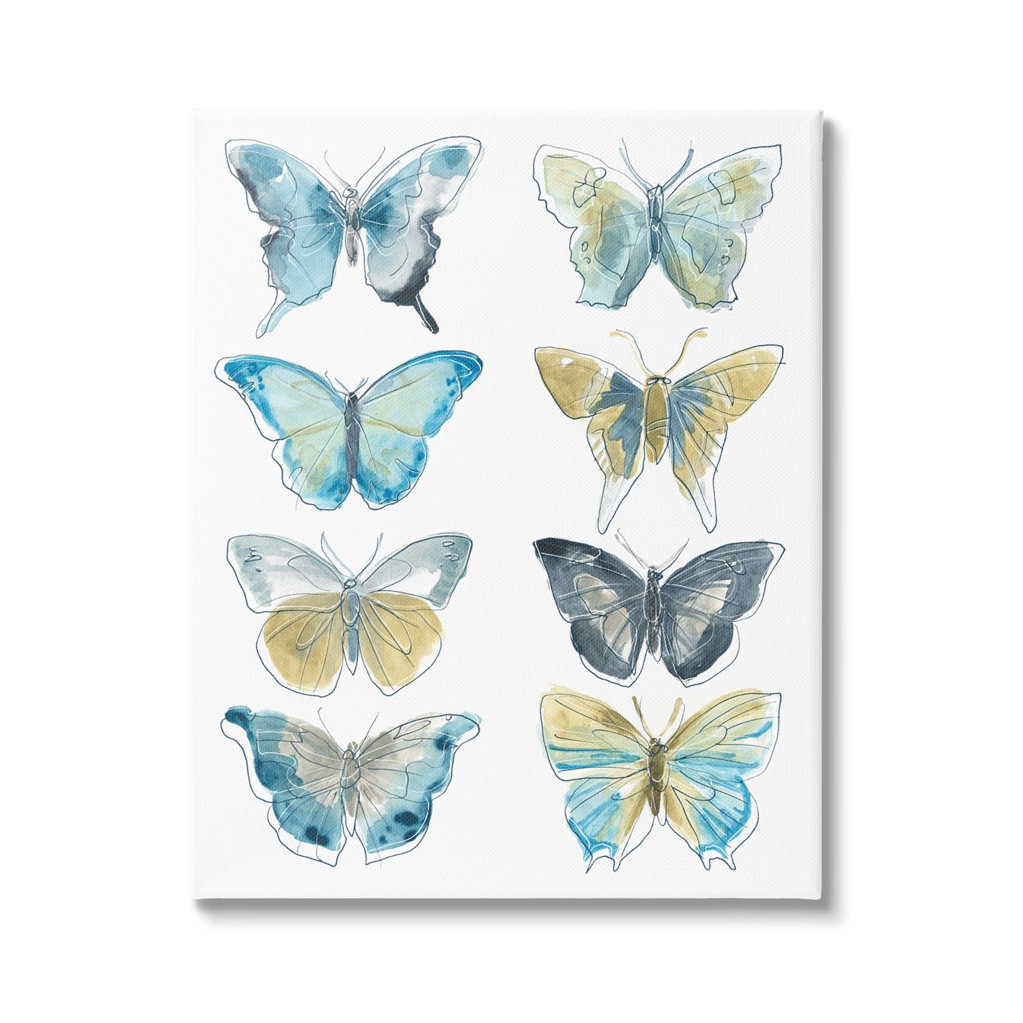 Stupell Varied Butterflies Insect Patterns Animals & Insects Painting Gallery Wrapped Canvas Print Wall Art