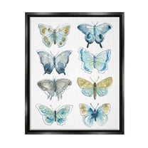 Stupell Varied Butterflies & Moths Insects Animals & Insects Painting Black Floater Framed Art Print Wall Art