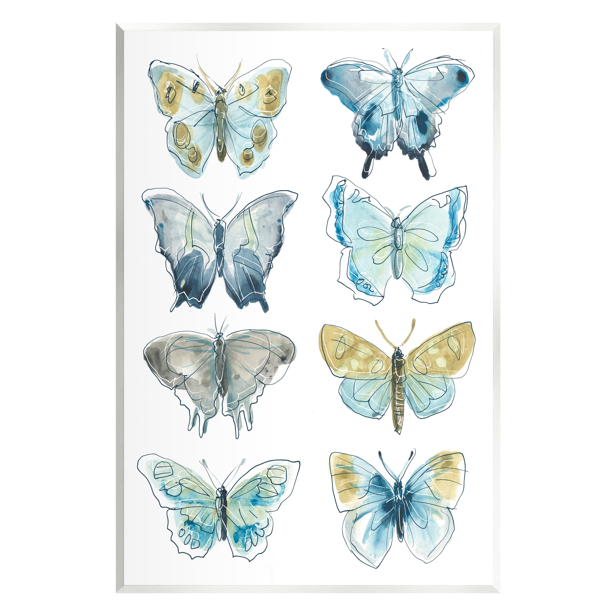 Stupell Varied Butterflies & Moths Insects Animals & Insects Painting Wall Plaque Unframed Art Print Wall Art