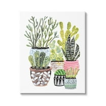 Stupell Various Cactus House Plants Botanical & Floral Painting Gallery Wrapped Canvas Print Wall Art