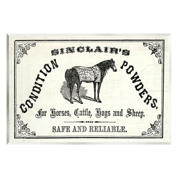 Stupell Vintage Condition Powders Farm Animal Nature Painting Wall Plaque Unframed Art Print Wall Art