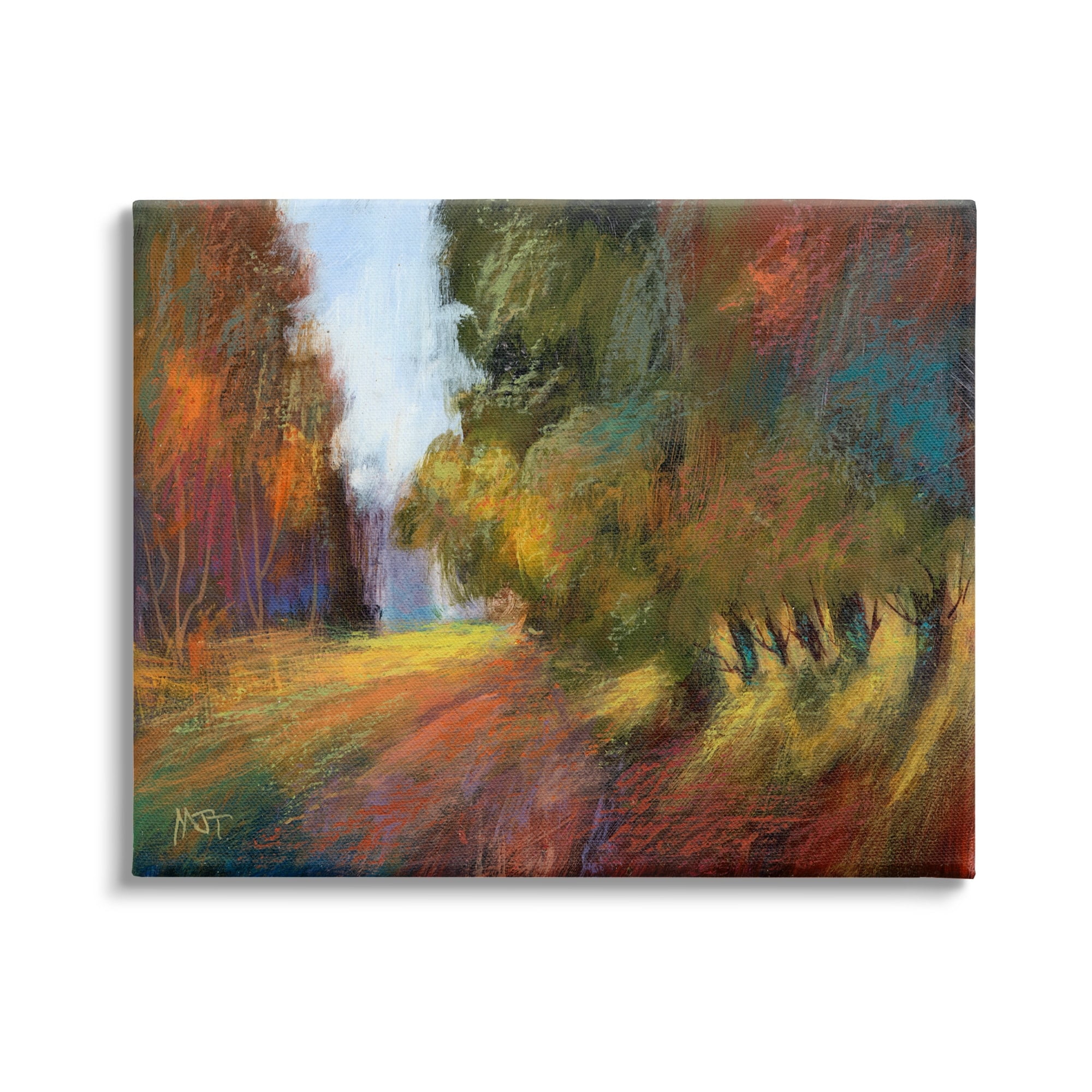 Stupell Vivid Tree Grove Clearing Landscape Painting Gallery Wrapped Canvas Print Wall Art
