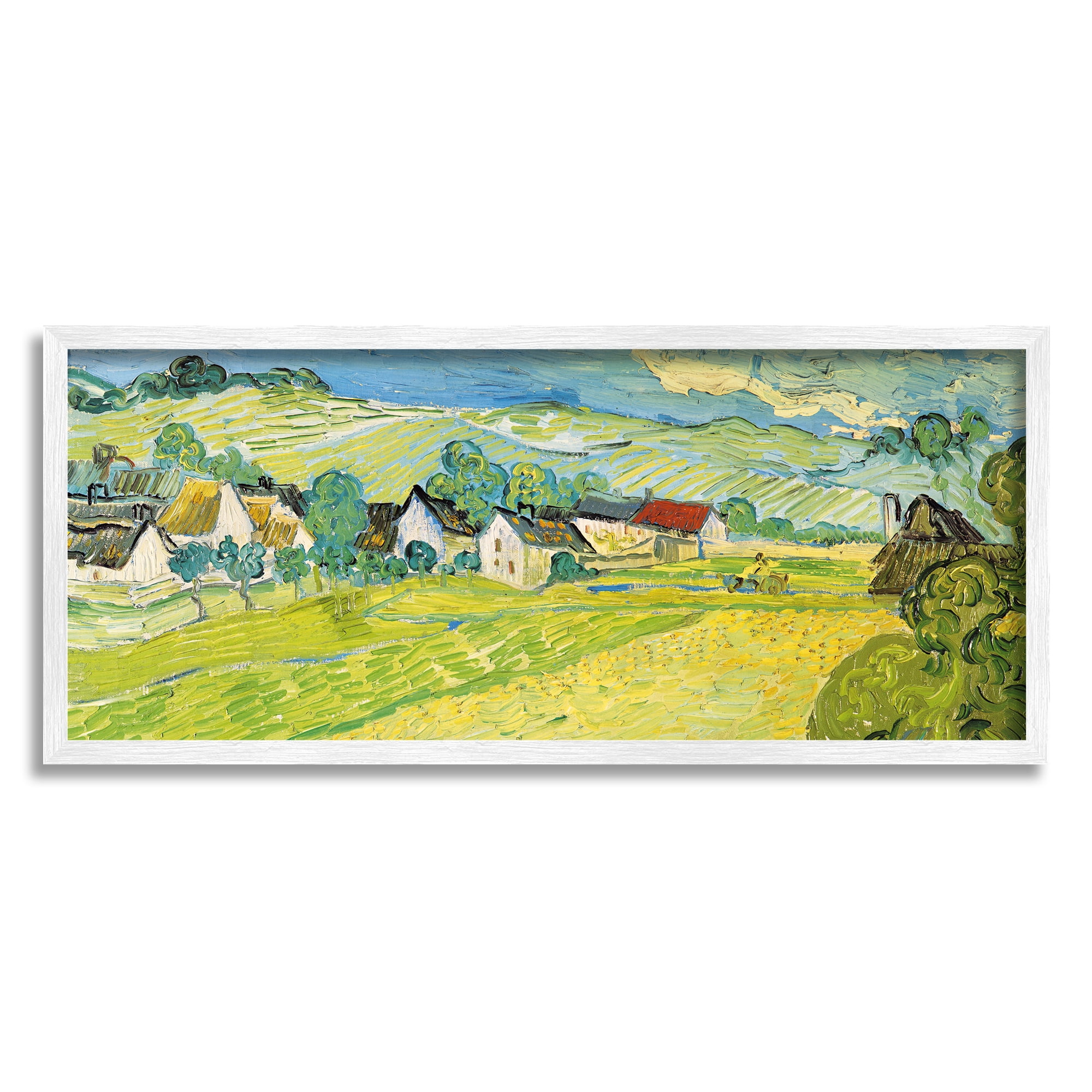 Stupell Vue Ensoleille Van Gogh Classic Landscape Painting White Framed Art Print Wall Art