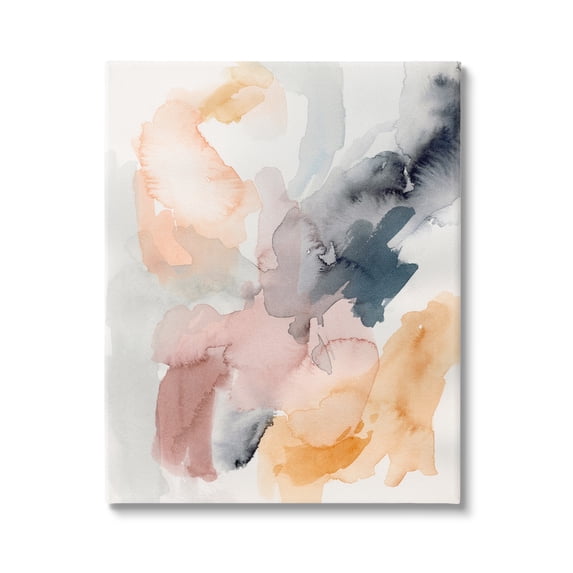 Stupell Watercolor Pastiche Muted Abstract Abstract Painting Gallery Wrapped Canvas Print Wall Art