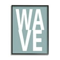 thumbnail image 1 of Stupell Wave Turquoise Summer Typography Landscape Painting Black Framed Art Print Wall Art, 1 of 7