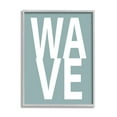 thumbnail image 1 of Stupell Wave Turquoise Summer Typography Landscape Painting Gray Framed Art Print Wall Art, 1 of 7