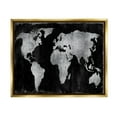 thumbnail image 1 of Stupell Weathered Black World Map Travel & Places Painting Gold Floater Framed Art Print Wall Art, 1 of 6