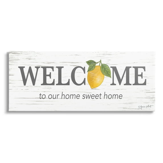 Stupell Welcome Sweet Home Country Lemon Food & Beverage Painting Gallery Wrapped Canvas Print Wall Art