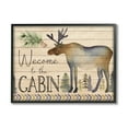 thumbnail image 1 of Stupell Welcome To The Cabin Moose Silhouette Animals & Insects Painting Black Framed Art Print Wall Art, 1 of 7