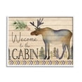 thumbnail image 1 of Stupell Welcome To The Cabin Moose Silhouette Animals & Insects Painting White Framed Art Print Wall Art, 1 of 7