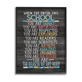 thumbnail image 1 of Stupell When You Enter This School List Inspirational Painting Black Framed Art Print Wall Art, 1 of 1