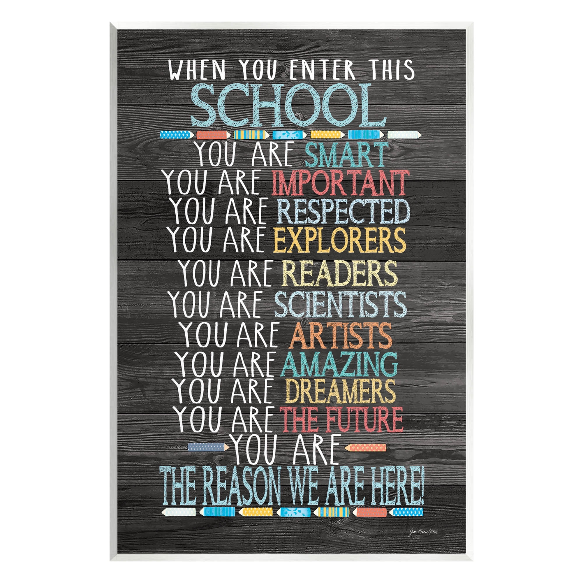 Stupell When You Enter This School List Inspirational Painting Wall Plaque Unframed Art Print Wall Art