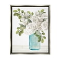 thumbnail image 1 of Stupell White Blossoms Country Jar Botanical & Floral Painting Gray Floater Framed Art Print Wall Art, 1 of 6