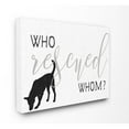 thumbnail image 1 of Stupell Who Rescued Whom Dog Typography Stretched Canvas Wall Art 24 x 30, 1 of 4