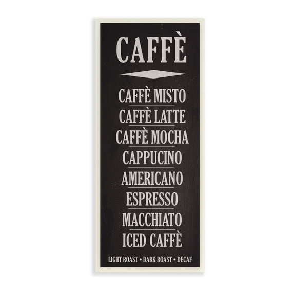 Stupell Whole Latte Caffe Sign Wall Plaque Art