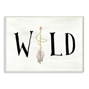 Stupell  'Wild With Arrows' Unframed Stretched Canvas Wall Art 16 x 20