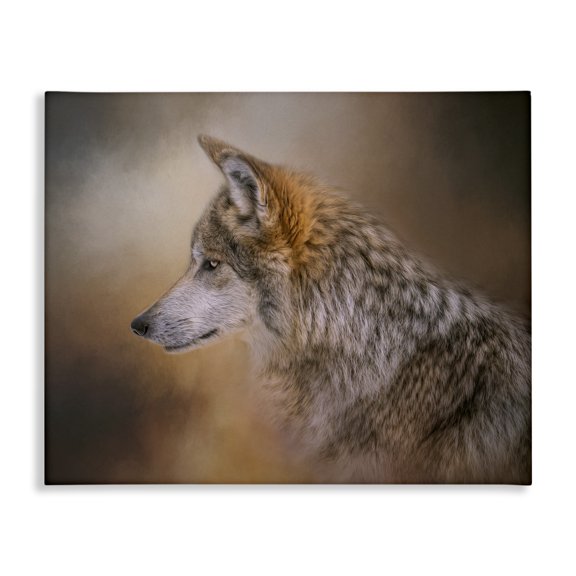 Stupell Industries Traditional Wildlife Wolf Portrait Photography Canvas Art, 30 x 24, by Kelley Parker