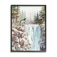thumbnail image 1 of Stupell Wolf Near Rocky Waterfall Cliff Animals & Insects Painting Black Framed Art Print Wall Art, 1 of 7