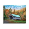 thumbnail image 1 of Stupell Woodland Covered Bridge Mountain Foliage Landscape Photography Gallery Wrapped Canvas Print Wall Art, 1 of 5