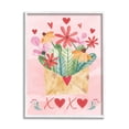 thumbnail image 1 of Stupell Xoxo Love Letter Floral Blooms Holiday Painting White Framed Art Print Wall Art, 1 of 7
