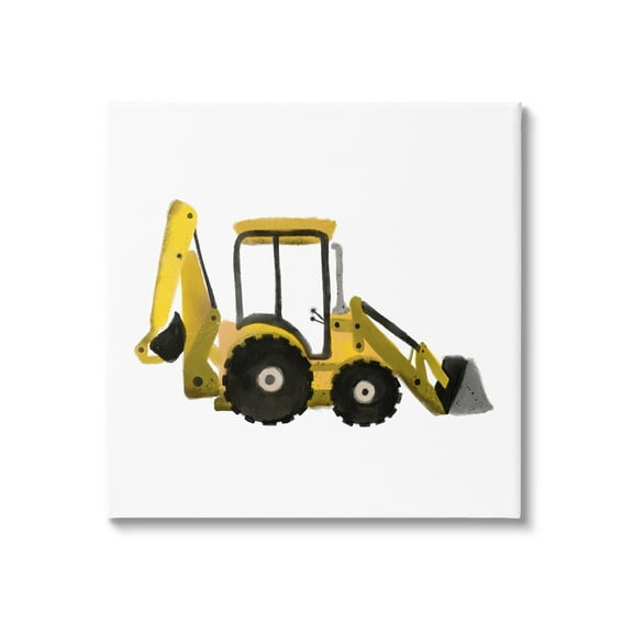 Stupell Yellow Bulldozer Construction Vehicle Transportation Painting Gallery Wrapped Canvas Print Wall Art