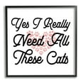thumbnail image 1 of Stupell Yes I Need These Cats Funny Pet Animals & Insects Painting Black Framed Art Print Wall Art, 1 of 7