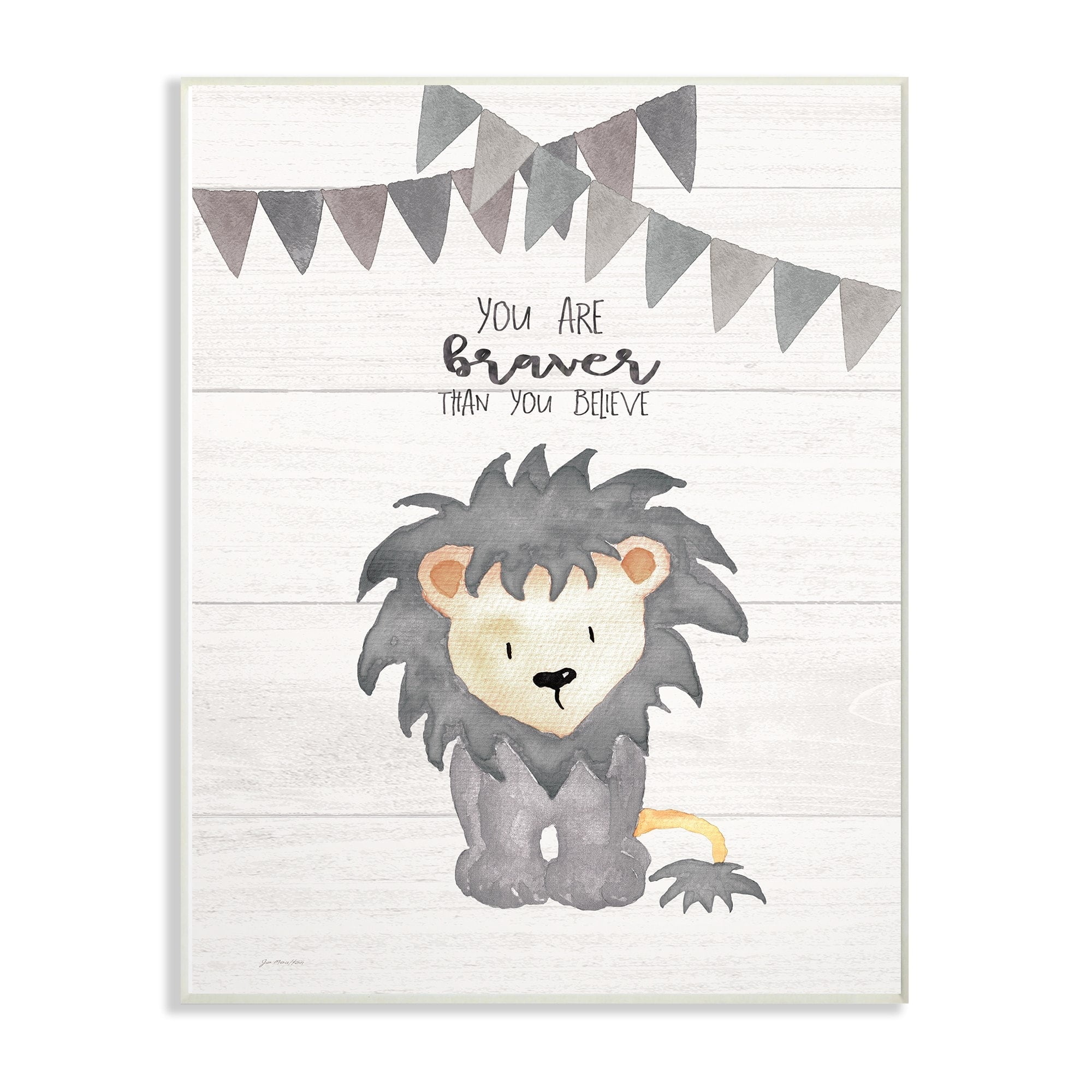Stupell You Are Braver Lion Wall Art wood plaque - 13 x 19