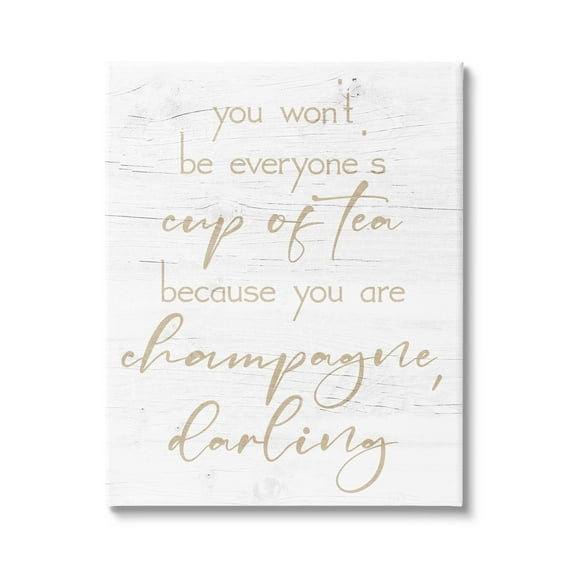 Stupell You Are Champagne Darling Encouragement Food & Beverage Painting Gallery Wrapped Canvas Print Wall Art